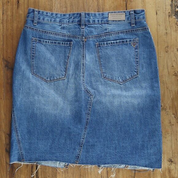 VELVET HEART MEGHAN HIGH RISE BLUE DENIM SKIRT SIZE 30 - Picture 7 of 11